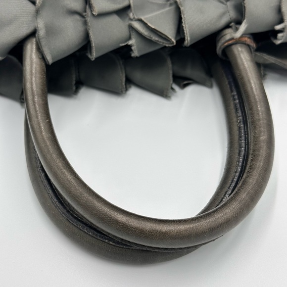 PRADA Tessuto Nylon Ruffle Tote Grey - Picture 7 of 13